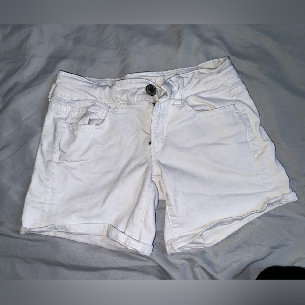 White shorts , fairly worn